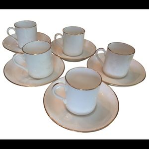 Tiffany & Co Gold Trim 5 Sets Cup & Saucer